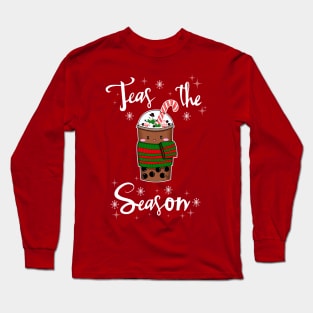 Teas the Season Boba Tea Long Sleeve T-Shirt